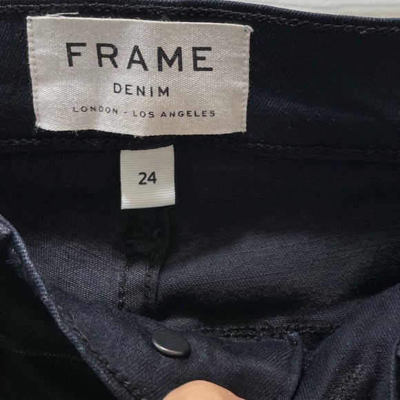 FRAME Denim Le High Skinny Triple Fringe-hem Jeans Size 24 - Picture 4 of 15